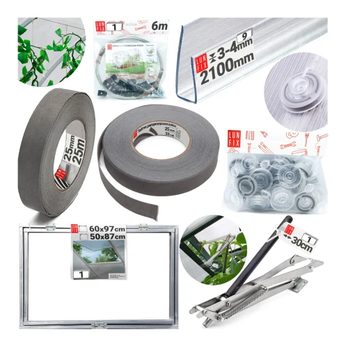 Kit DELUXE serre forme maison - 4 mm - 6 m - LUN FIX
