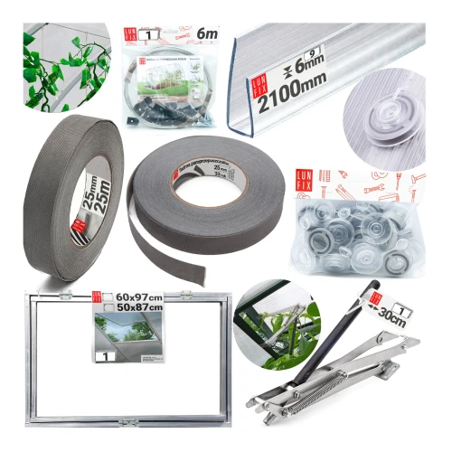 Kit DELUXE serre forme maison - 6 mm - 6 m - LUN FIX