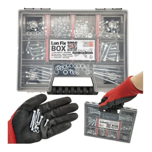 Coffret de visserie six pans creux M5 galvanisé 300 pièces - LUN FIX