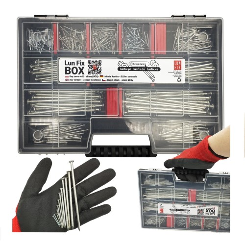 Coffret de fixations 1,6x25 4x120 galvanisé 340 pièces - LUN FIX