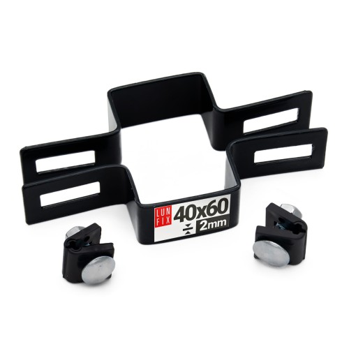 Collier de fixation pour panneau 40x60 mm galvanisé noir - LUN FIX