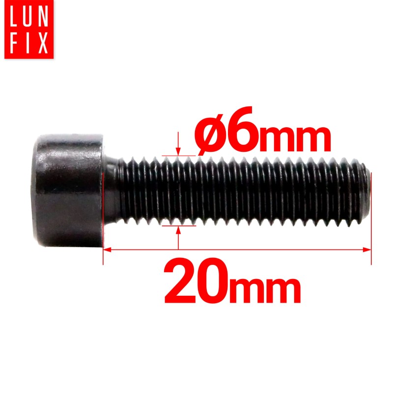 Śruba imbusowa M6 20mm  czarny ocynk DIN 912 kl 8.8 1kg