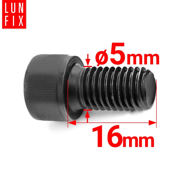 Śruba imbusowa M5 16mm  czarny ocynk DIN 912 kl 8.8 10szt