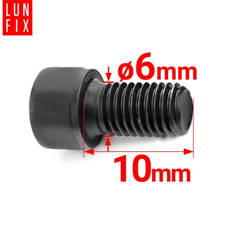 Śruba imbusowa M6 10mm  czarny ocynk DIN 912 kl 8.8 10szt