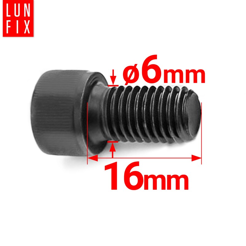 Śruba imbusowa M6 16mm  czarny ocynk DIN 912 kl 8.8 10szt