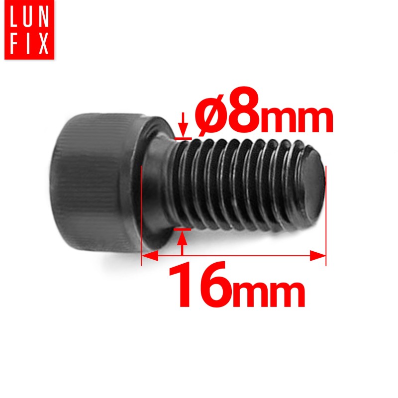 Śruba imbusowa M8 16mm  czarny ocynk DIN 912 kl 8.8 10szt