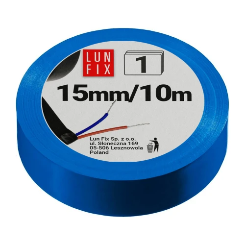 Ruban isolant Ruban isolant électricien 10 m x 15 mm bleu - LUN FIX