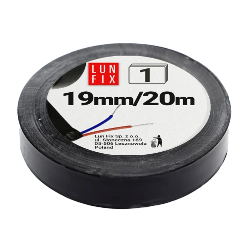 Ruban isolant Ruban isolant électricien 20 m x 19 mm noir - LUN FIX