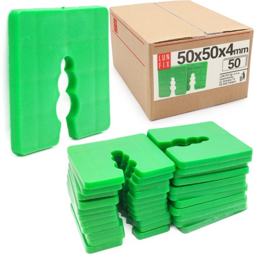 Cale d’espacement 50x50 mm 4 mm 50 pièces - LUN FIX