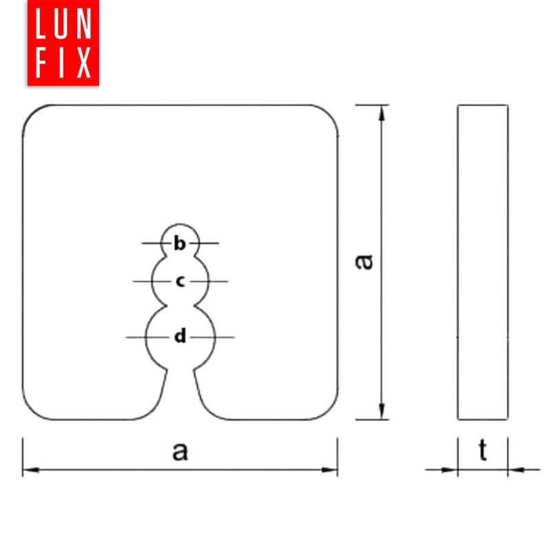 Podkładka dystansowa 5mm 50x50mm wyrównująca 50szt.