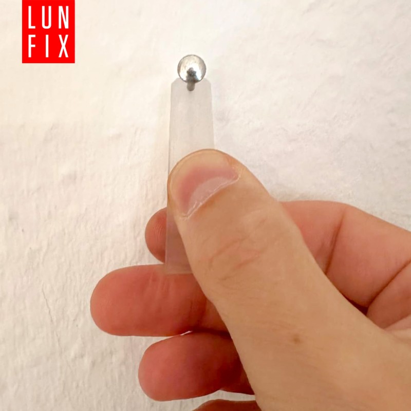 Gwoździe ozdobne do obrazków 2x25 mm srebrna szeroka główka 100szt.