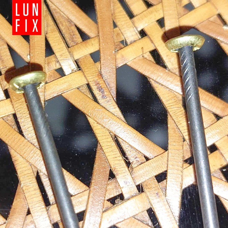 Gwoździe ozdobne do obrazków 2x40 mm złota szeroka główka 100szt.