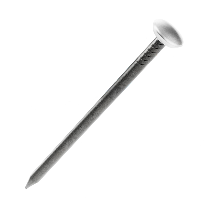 Gwoździe ozdobne do obrazków 2x25 mm srebrna szeroka główka 30szt.