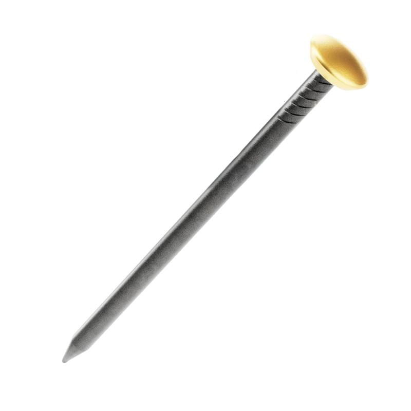 Gwoździe ozdobne do obrazków 2x25 mm złota szeroka główka 30szt.