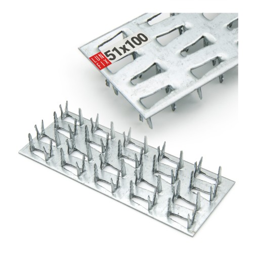 Plaque à griffes 51x100 galvanisée 1 pièce - LUN FIX
