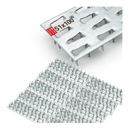 Plaque à griffes 51x100 galvanisée 10 pièces - LUN FIX