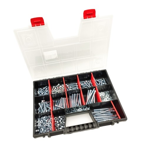 Coffret de visserie six pans creux M8 galvanisé 420 pièces - LUN FIX