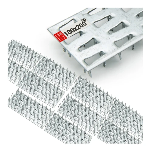 Plaque à griffes 180x200 galvanisée 10 pièces - LUN FIX