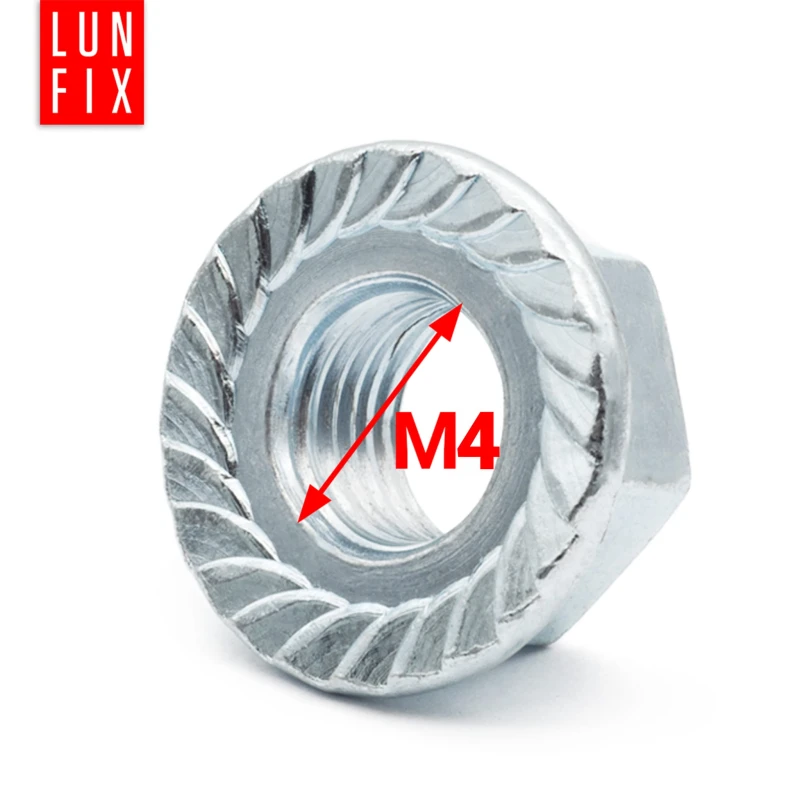 Nakrętka kołnierzowa nierdzewna M4 DIN 6923 stal A2 20szt.