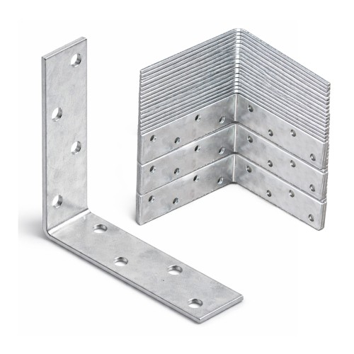 Équerre étroite 80x80x20x2 KW6 galvanisée 50 pièces - LUN FIX