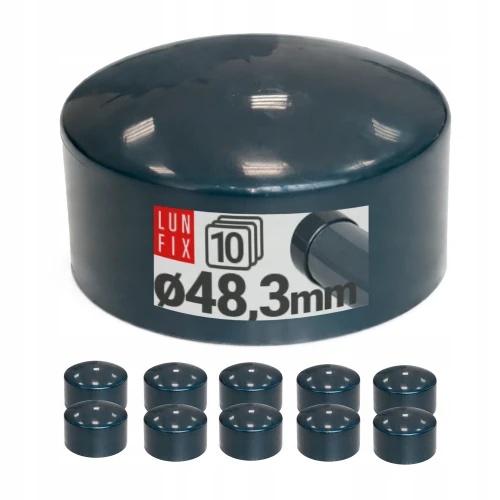Capuchon de poteau 48,3 mm gris graphite 10 pièces - LUN FIX