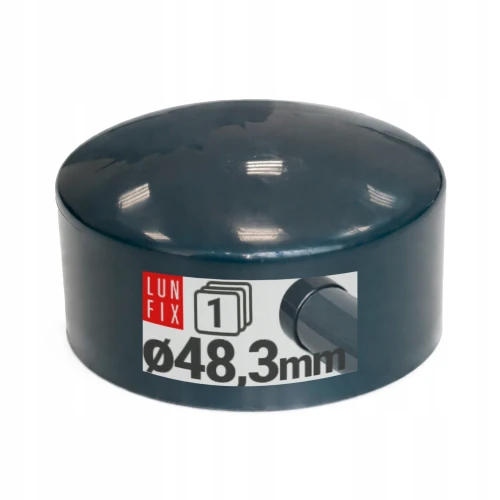 Capuchon de poteau 48,3 mm gris graphite 1 pièce - LUN FIX