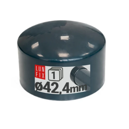 Capuchon de poteau 42,4 mm gris graphite 1 pièce - LUN FIX