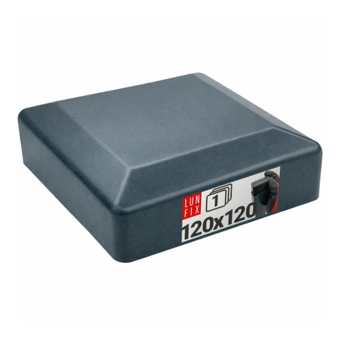 Capuchon de poteau 120x120 mm noir 1 pièce - LUN FIX