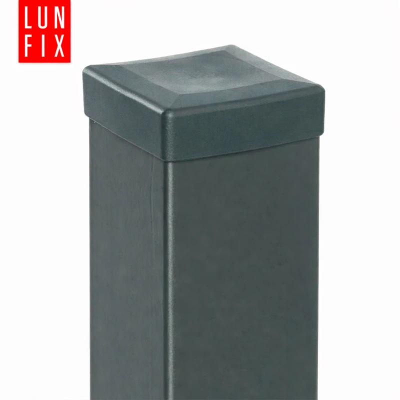Nasadka zewnętrzna na słupek kwadratowy 20x20 mm, grafitowa – 10 szt.