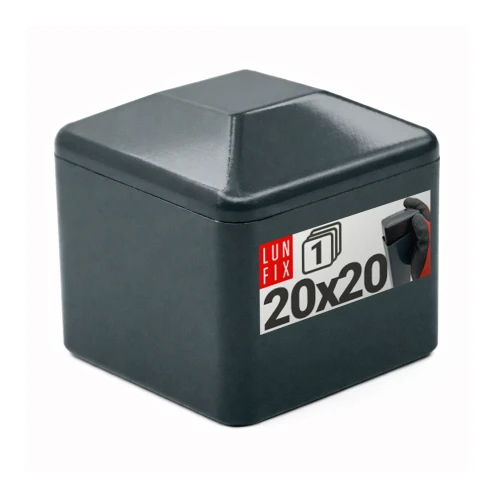 Capuchon de poteau 20x20 mm gris graphite 1 pièce - LUN FIX