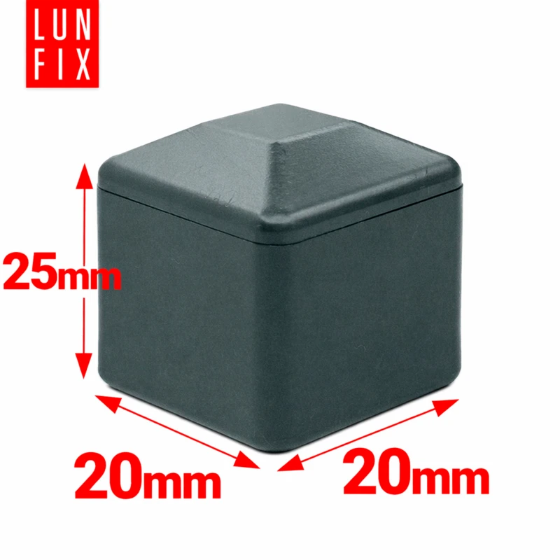 Nasadka zewnętrzna na słupek kwadratowy 20x20 mm, grafitowa – 1 szt.