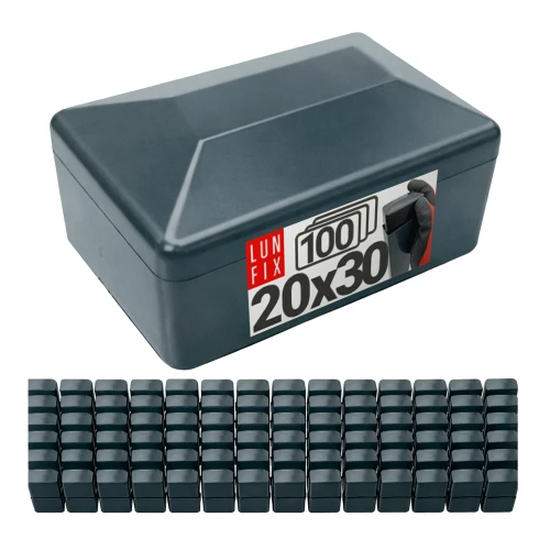 Capuchon de poteau 20x30 mm gris graphite 100 pièces - LUN FIX