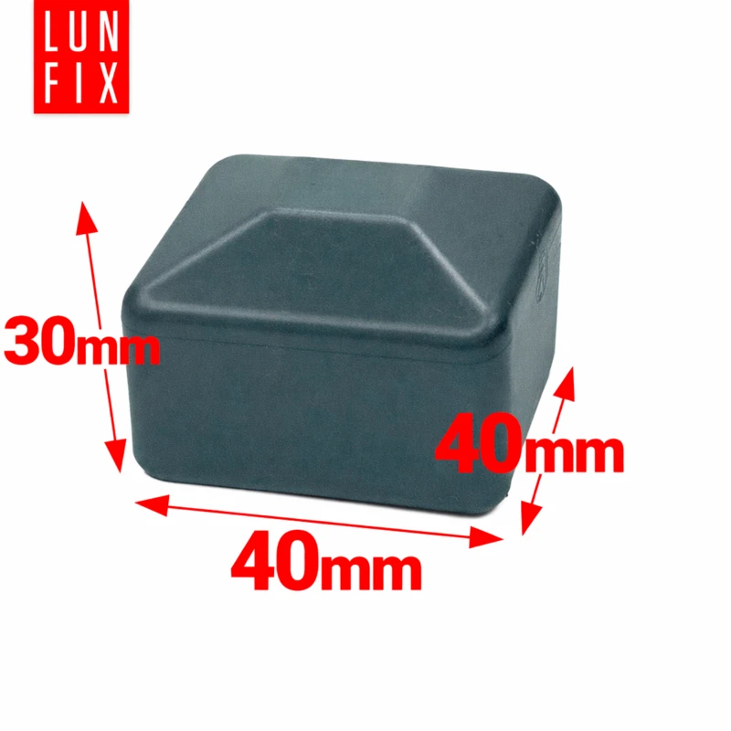 Nasadka zewnętrzna na słupek kwadratowy 40x40 mm, grafitowa – 10 szt.