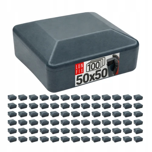 Capuchon de poteau 50x50 mm gris graphite 100 pièces - LUN FIX