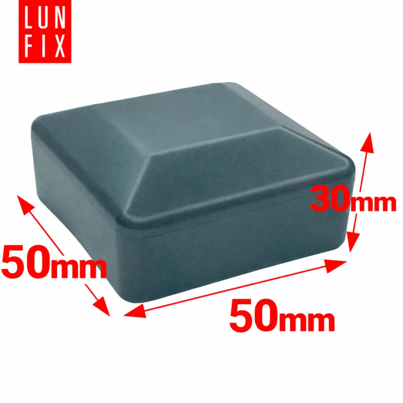 Nasadka zewnętrzna na słupek kwadratowy 50x50 mm, grafitowa – 10 szt.