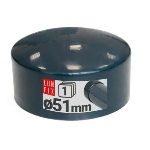 Capuchon de poteau 51 mm noir 1 pièce - LUN FIX