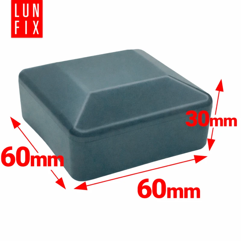 Nasadka zewnętrzna na słupek kwadratowy 60x60 mm, grafitowa – 10 szt.