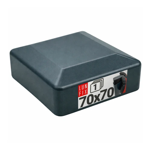 Capuchon de poteau 70x70 mm gris graphite 1 pièce - LUN FIX