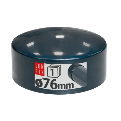 Capuchon de poteau 76 mm gris graphite 1 pièce - LUN FIX