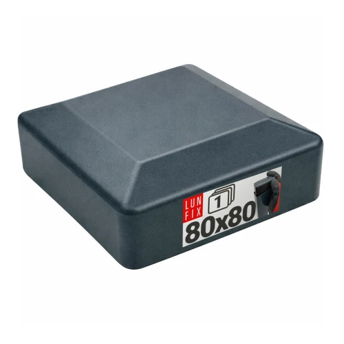 Capuchon de poteau 80x80 mm gris graphite 1 pièce - LUN FIX