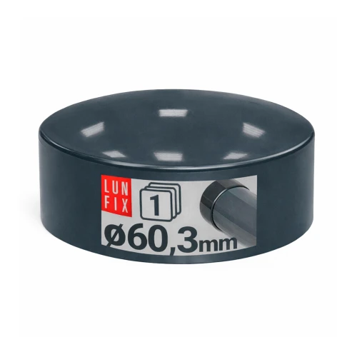 Capuchon de poteau 60,3 mm gris graphite 1 pièce - LUN FIX