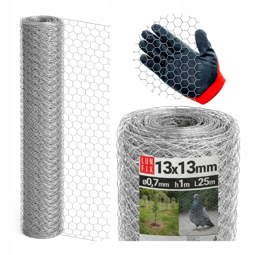 Grillage hexagonal 13x13 mm h1 galvanisé - LUN FIX
