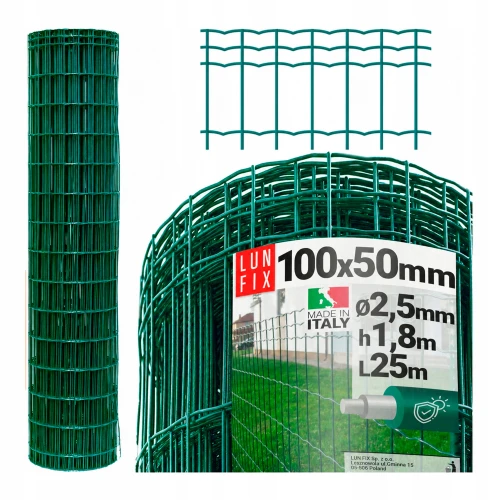 Grillage soudé 100x50 mm Ø 2,5 mm vert - LUN FIX