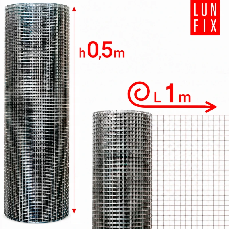Siatka zgrzewana ocynkowana 6x6 fi0,6 mm h0,5 m 1mb - na krety, kuny, nornice