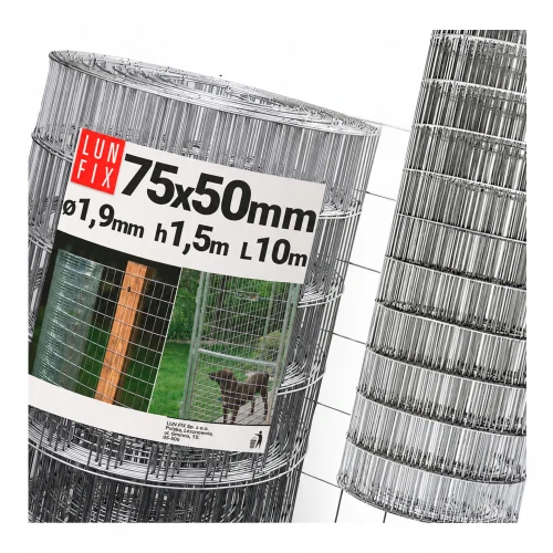 Grillage soudé 75x50 Ø 1,9 mm galvanisé - LUN FIX