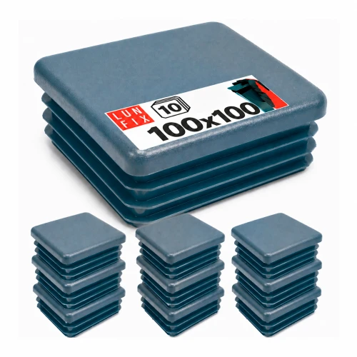 Capuchon de poteau 100x100 mm gris graphite 10 pièces - LUN FIX