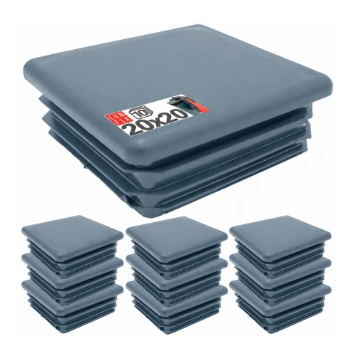 Capuchon de poteau 20x20 mm gris graphite 10 pièces - LUN FIX
