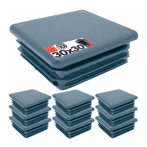 Capuchon de poteau 30x30 mm gris graphite 10 pièces - LUN FIX