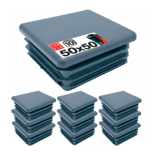 Capuchon de poteau 50x50 mm gris graphite 10 pièces - LUN FIX
