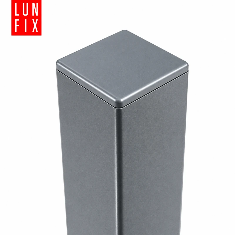 Zaślepka kwadratowa grafit 50x50 mm do słupka ogrodzeniowego 10 szt. - Zatyczki do słupków, korki, wkładki